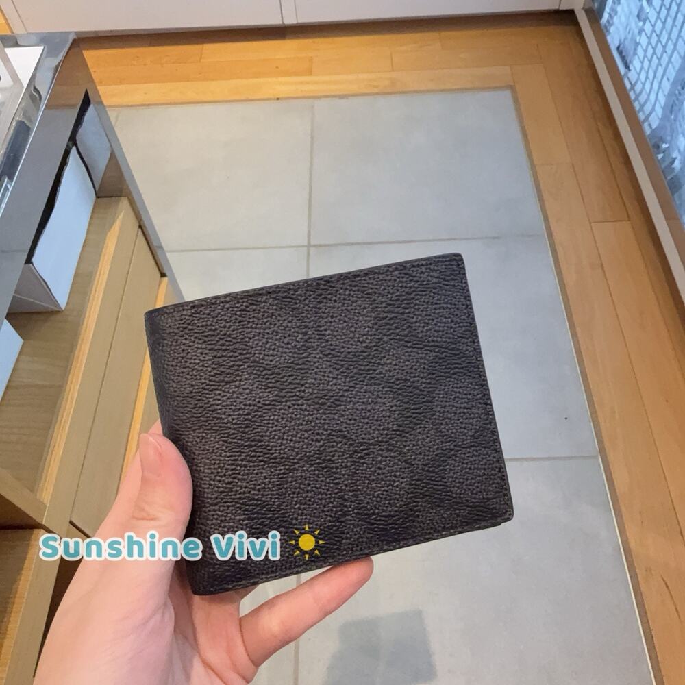 NWT Coach Men Id Billfold Wallet Signature Canvas CY394 Gunmetal/Charcoal/Black - Picture 1 of 5